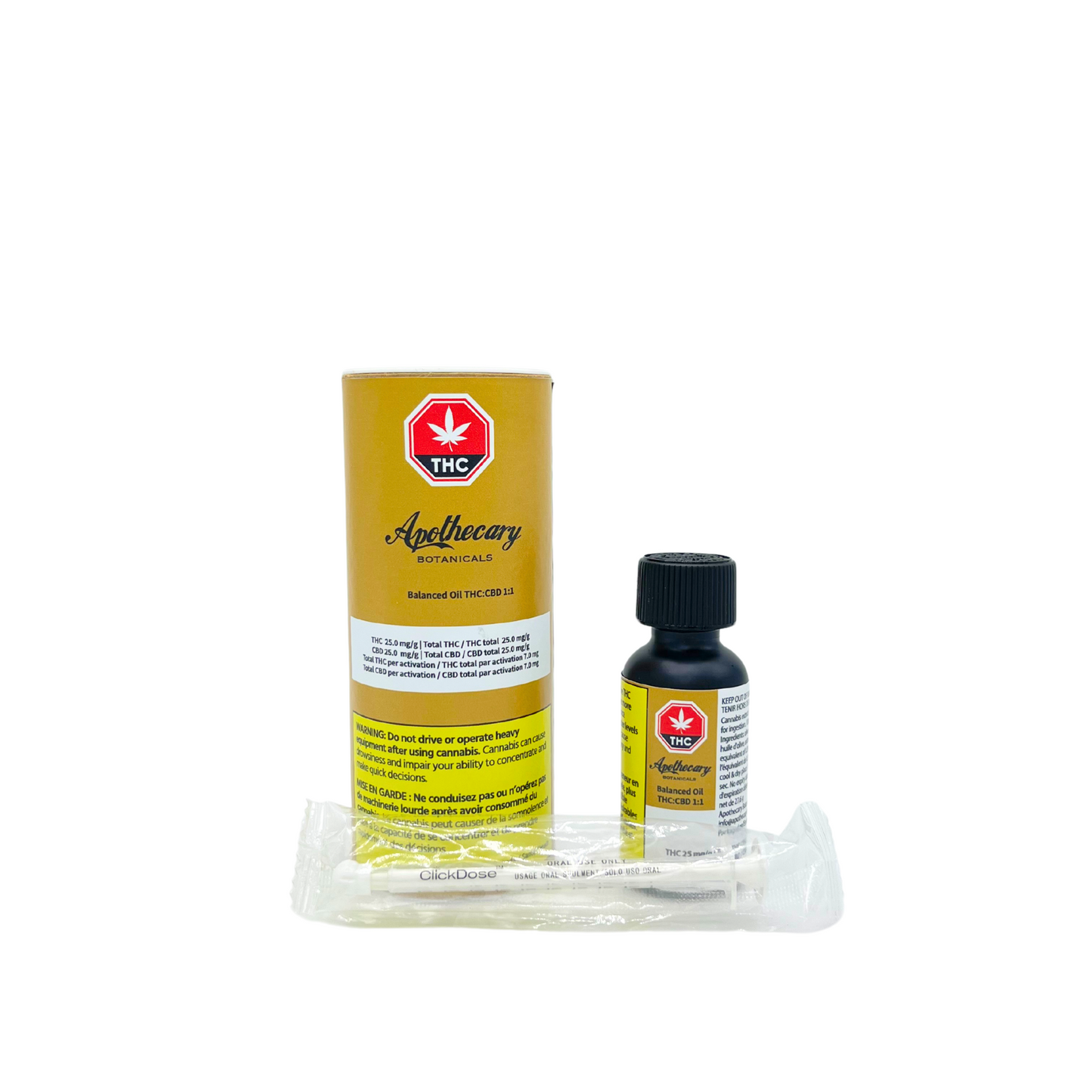 APOTHECARY BOTANICALS - Balanced Oil THC:CBD 1:1 (27.6G)