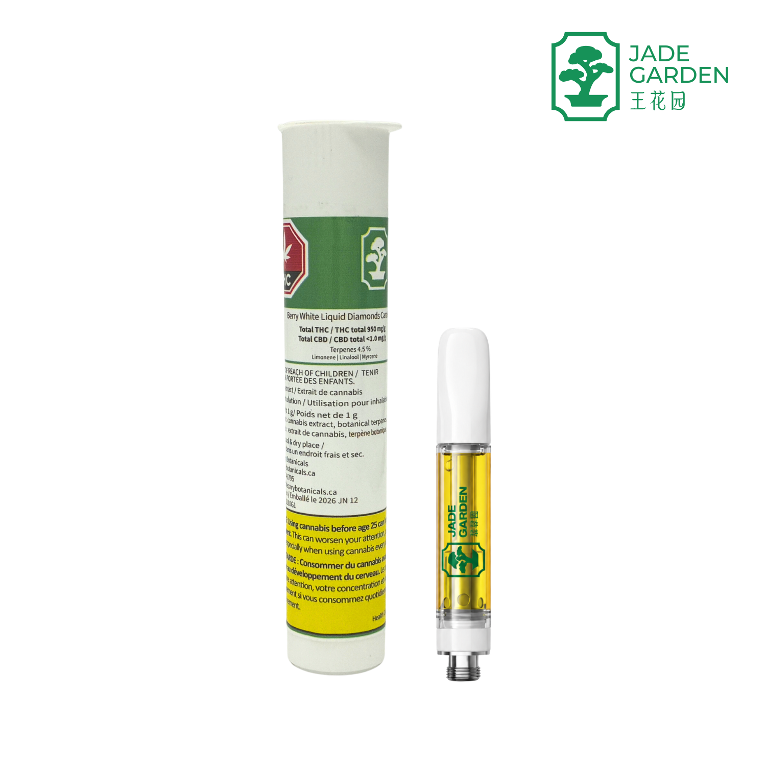 Jade Garden Berry White Liquid Diamonds Cart 1g (SKU1072526)