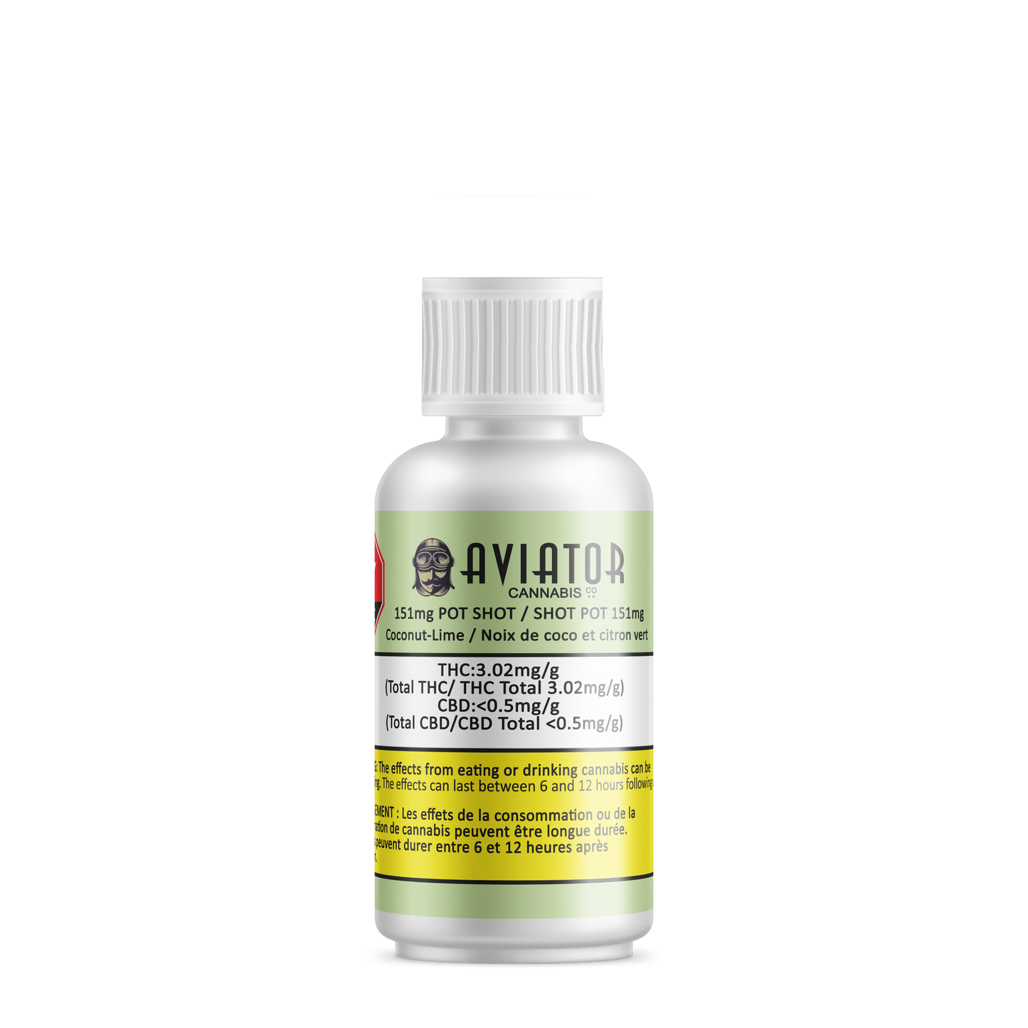 PotShot SATIVA Coconut Lime Flavoured by Aviator Cannabis co.