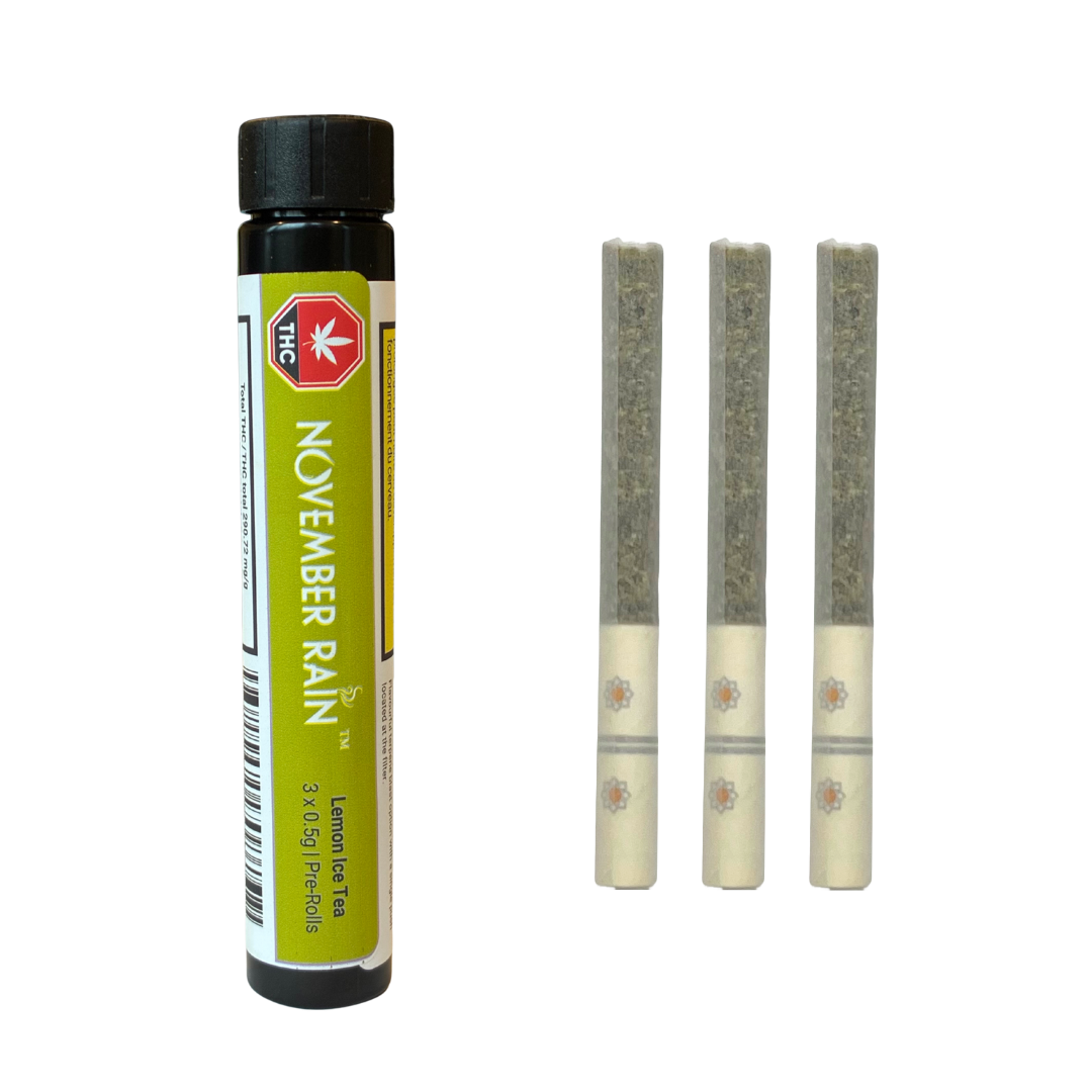 November Rain Blasters- Lemon Ice Tea Pre-rolls 3x0.5g
